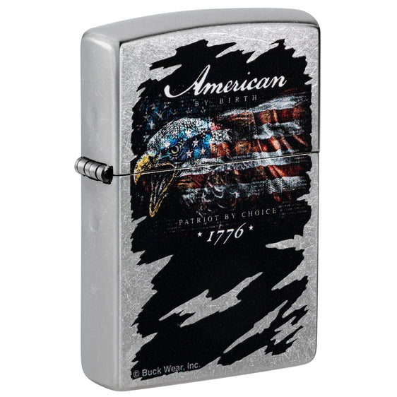 Zippo Lighter - Buckwear™ Design Eagle Flag Street Chrome