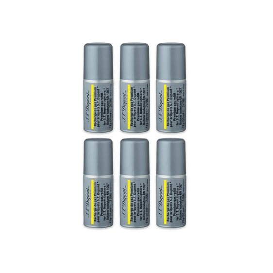 S.T. Dupont Premium Butane 30mL - Yellow - 6 Pack