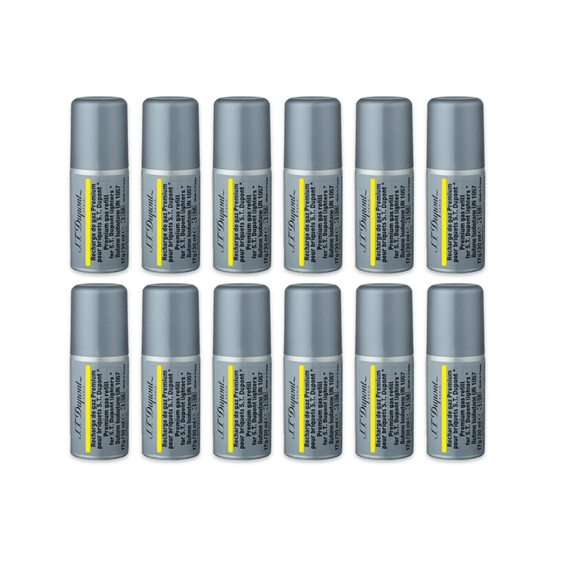 S.T. Dupont Premium Butane 30mL - Yellow - 12 Pack (Full Box)