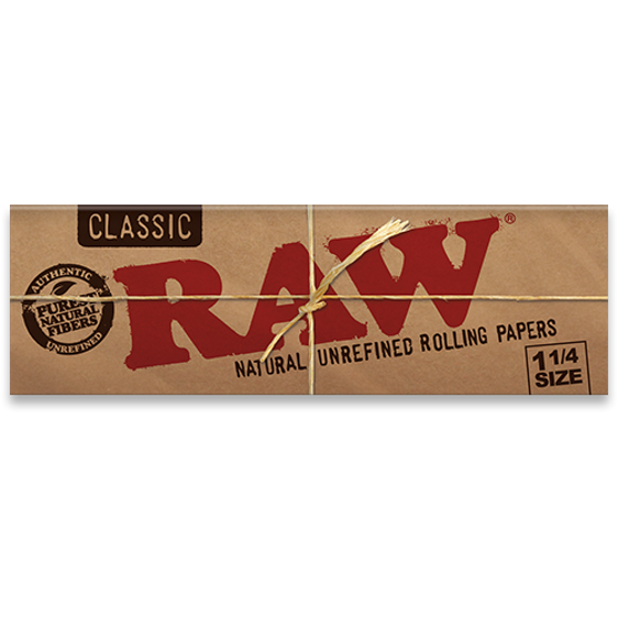 RAW Classic Natural Unrefined Rolling Papers - 1¼