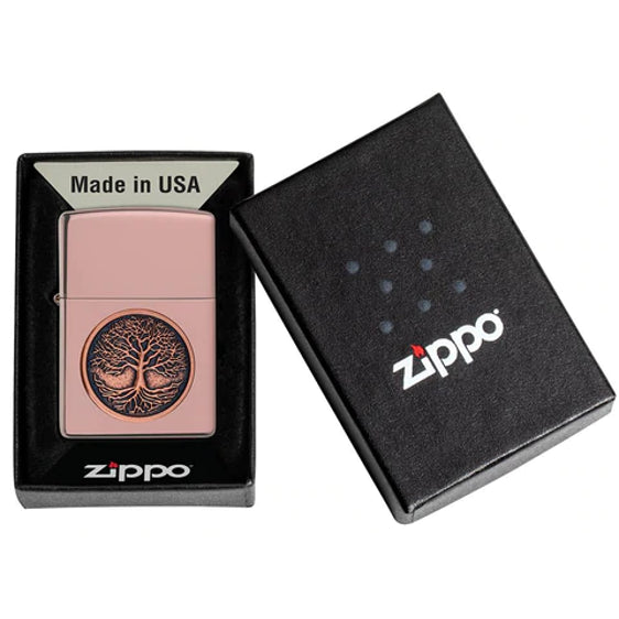 Zippo Lighter - Tree Of Life Emblem