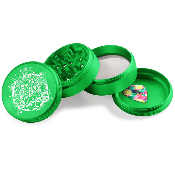 
Beamer Aircraft Grade Aluminum 63MM Grinder - 70's Lovin - Green