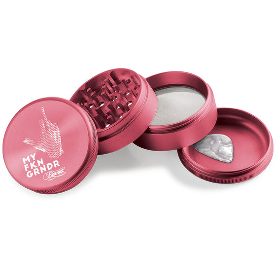
Beamer Aircraft Grade Aluminum 63MM Grinder - Middle Finger - Pink