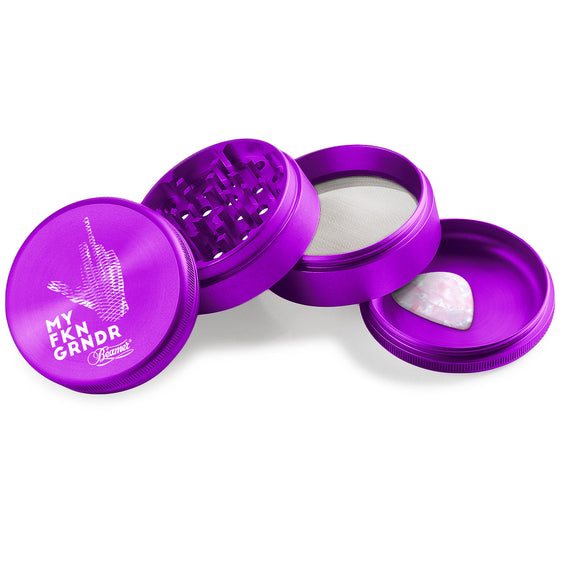 
Beamer Aircraft Grade Aluminum 63MM Grinder - Middle Finger - Purple