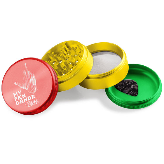 
Beamer Aircraft Grade Aluminum 63MM Grinder - Middle Finger - Rasta