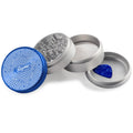 
Beamer Aircraft Grade Aluminum 63MM Grinder - Psychedelic Star Maze Blue-Silver