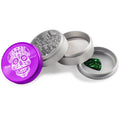 
Beamer Aircraft Grade Aluminum 63MM Grinder - Sugar Skull - Purple & Silver