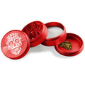 
Beamer Aircraft Grade Aluminum 63MM Grinder - Sugar Skull - Red