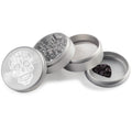 
Beamer Aircraft Grade Aluminum 63MM Grinder - Sugar Skull - Silver