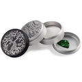 
Beamer Aircraft Grade Aluminum 63MM Grinder - Tree of Life - Black & Silver