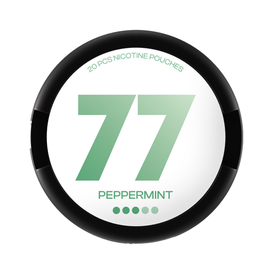 
77 Peppermint Nicotine Pouches – 10mg (5 Pack)