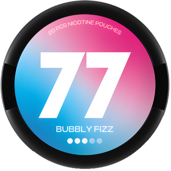 77 Bubbly Fizz Nicotine Pouches – 10mg (5 Pack)