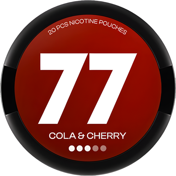 
77 Cola Cherry Nicotine Pouches – 10mg (5 Pack)