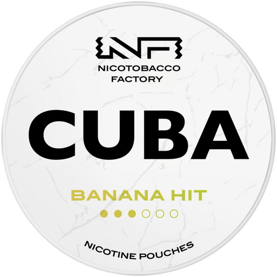 
Cuba White Line Banana Hit Nicotine Pouches 10mg (5 Pack)
