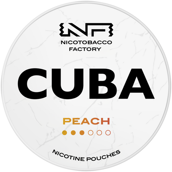 
Cuba White Line Peach Nicotine Pouches 10mg (5 Pack)