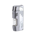 
Vector Delta Dual Flame Torch Lighter with Cigar Punch - Chrome Satin