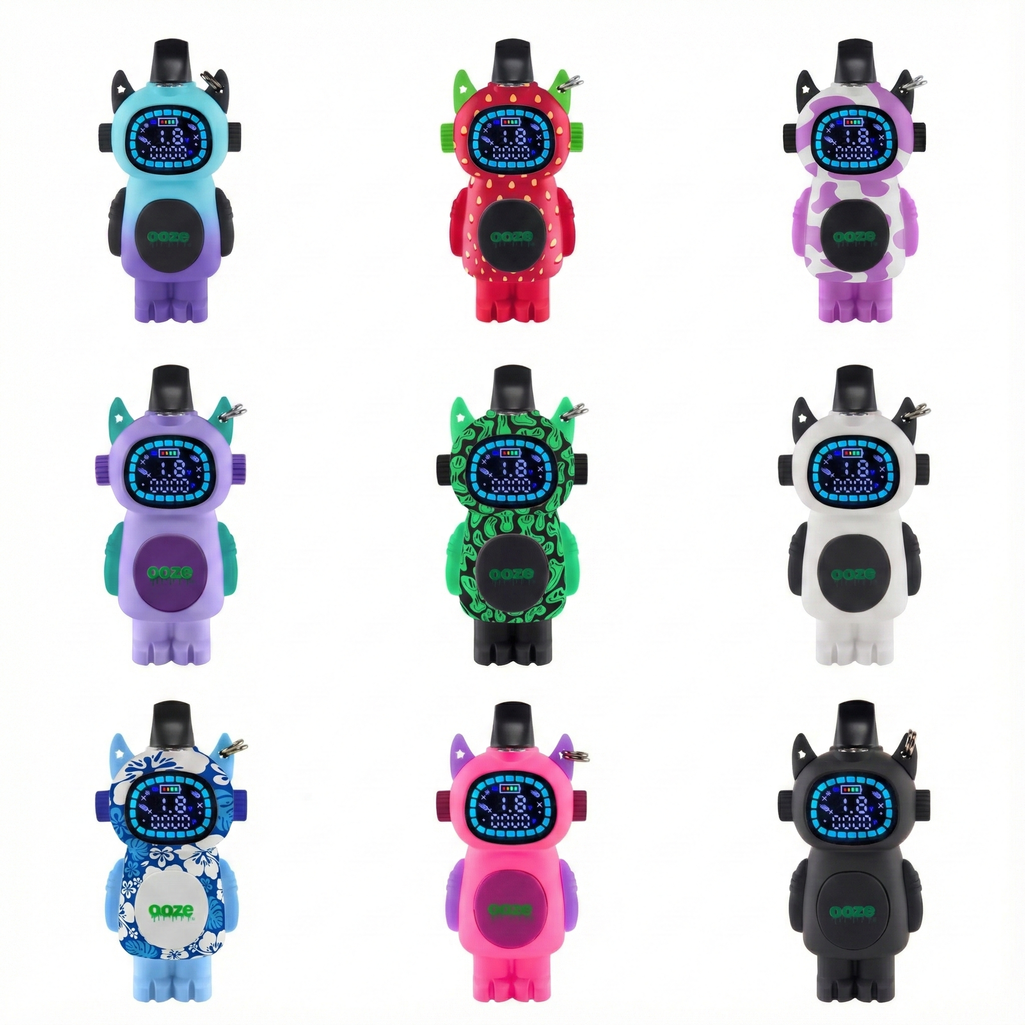 ooze bot character vape battery 510 Flavor:Strawberry Vanilla Coke Keurig Monster Bars Max Disposable