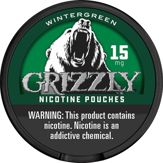 
Grizzly Wintergreen Nicotine Pouches (5 Pack) - 15mg