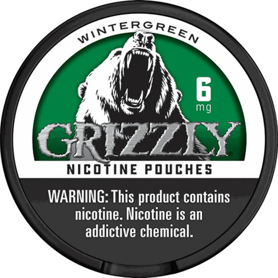 
Grizzly Wintergreen Nicotine Pouches (5 Pack) - 6mg