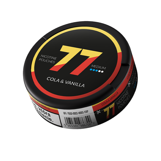 
77 Cola Vanilla Nicotine Pouches – 10mg (5 Pack)