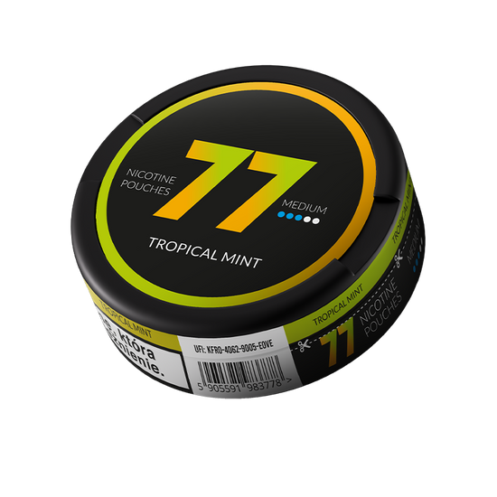 77 Tropical Mint Nicotine Pouches – 10mg (5 Pack)