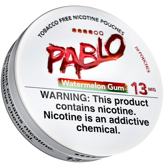 
Pablo Watermelon Gum Nicotine Pouches (5 Pack) - 13mg