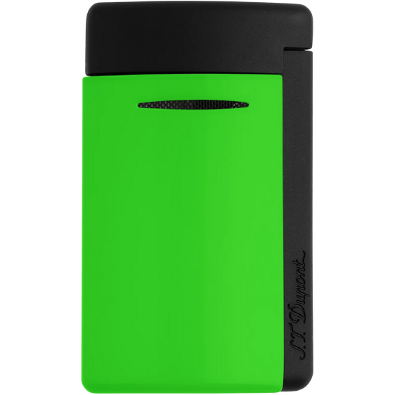 
S.T. Dupont Minijet Torch Lighter - Matte Black & Neon Green