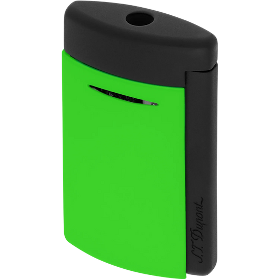 S.T. Dupont Minijet Torch Lighter - Matte Black & Neon Green