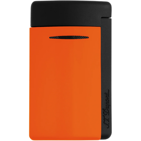 
S.T. Dupont Minijet Torch Lighter - Matte Black & Neon Orange