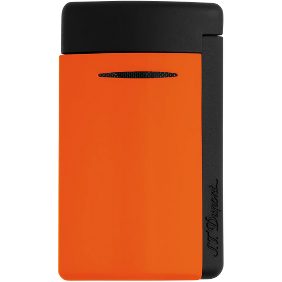 S.T. Dupont Minijet Torch Lighter - Matte Black & Neon Orange