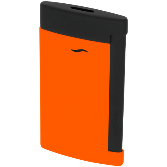 S.T. Dupont Slim 7 Lighter - Matte Black & Neon Orange