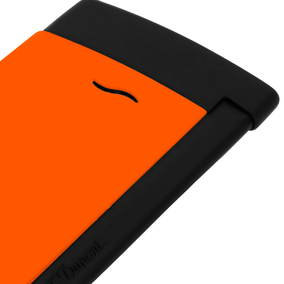 
S.T. Dupont Slim 7 Lighter - Matte Black & Neon Orange