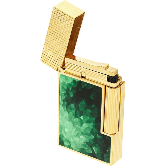 
S.T. Dupont Ligne 2 Géode Lacquered Lighter - Green