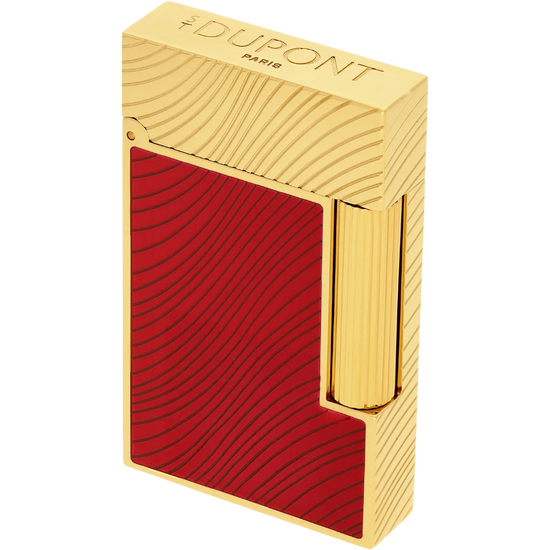 S.T. Dupont Ligne 2 Horse Mane Guilloche Lighter - Red