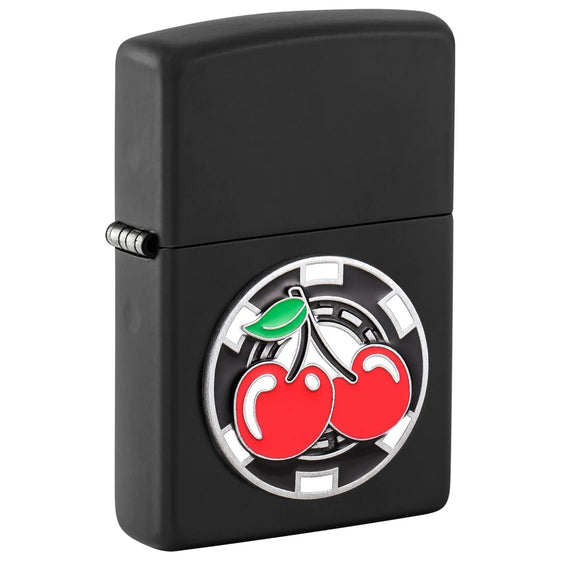 
Zippo Lighter - Poker Chip with Lucky Cherries