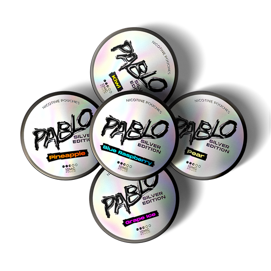 Pablo Silver Edition Nicotine Pouch Bundle 10mg (5 Pack)