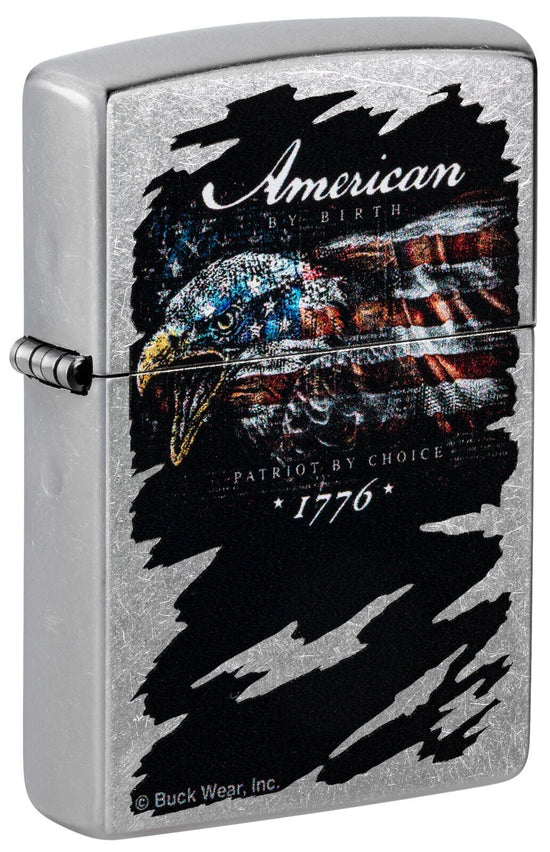 Zippo Lighter - Buckwear™ Design Eagle Flag Street Chrome