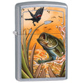 
Zippo Lighter - Bass Bird on a Street Chrome Finish