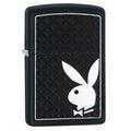 
Zippo Lighter - Playboy w/ Curved Diamond Pattern Black Matte