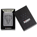 
Zippo Lighter - Eagle Shield Emblem Street Chrome Design