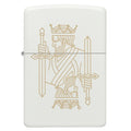 
Zippo Lighter - King Queen on Regal White Matte Finish