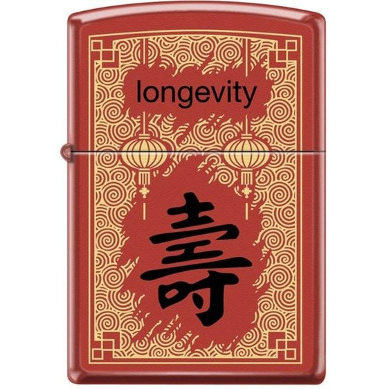 
Zippo Lighter - Longevity Red Matte