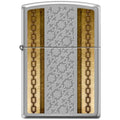 
Zippo Lighter - Chains With Deep Etching Brushed Chrome