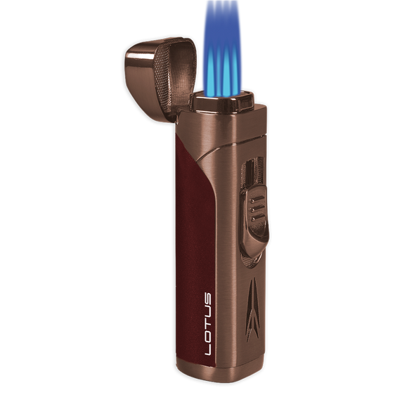
Lotus Monarch Quad Flame Lighter - Copper