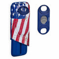 
Lotus 2-Stick Cigar Case w/ Cutter Gift Set - USA Flag