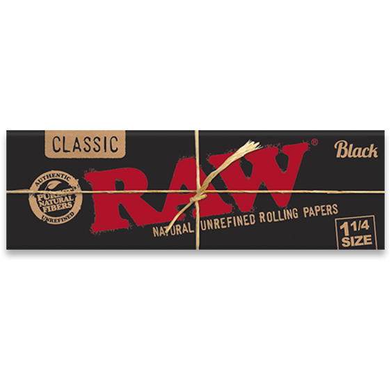 
RAW Black Rolling Papers - 1¼