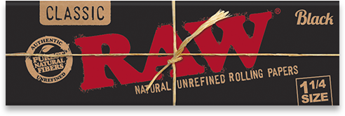 RAW Black Rolling Papers - 1¼ - UNIT