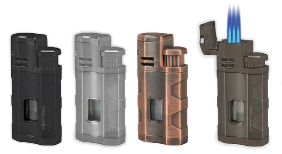 Vertigo Envoy Triple Torch Flame Lighter w/ Cigar Punch