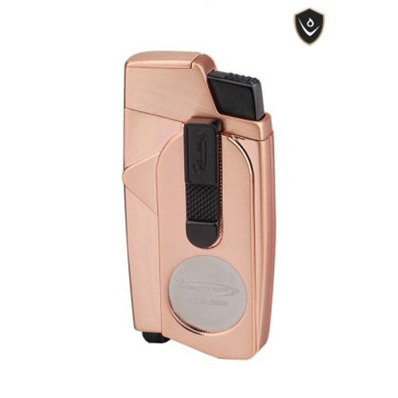 
Vector Xcaliber Double Flame Lighter with Cutter Copper Gold Satin