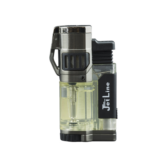 
Jetline Diego Triple Flame Pocket Lighter w/ Punch Cutter - Gunmetal